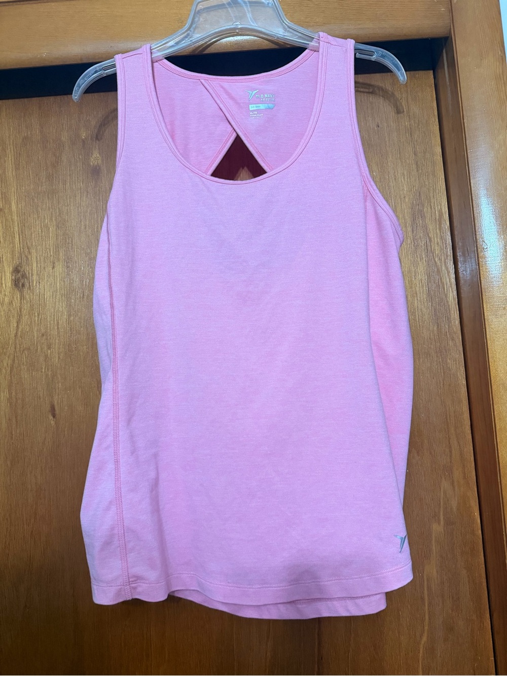 Old Navy Pink Women's Tank Top with Keyhole Back XL